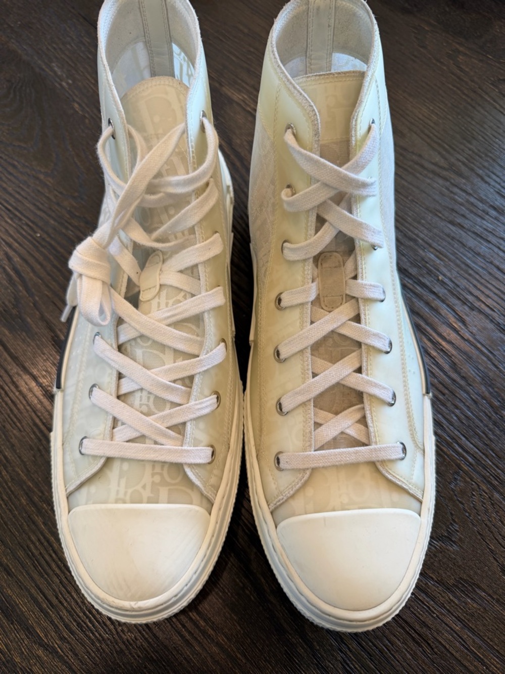 Dior Men's White High-Top Sneaker men’s size 46/ 13 US - Picture 5 of 16